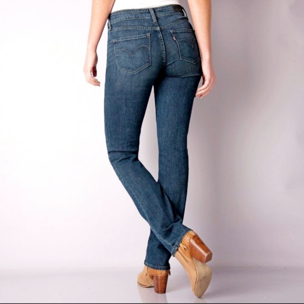 Levi Demi Curve Straight Leg Indigo Wash - 30x34-women’s - Picture 1 of 4
